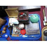 The Ladies Box of Barbour's Linen Domestic Thread, quantity of buttons, thimbles, scissors, W&G