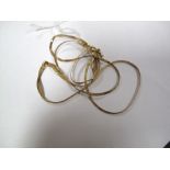 A 9ct Gold Flat Link Necklace, together with a bracelet.