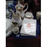 Royal Albert "Old Country Roses" Coffee Pot, vase and jug (all second quality), plate, sugar bowl,