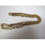 A 9ct Gold Ropetwist Chain, together with another. (2)