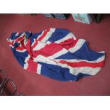 A Large Linen Union Jack, approximately 350 x 175cms.