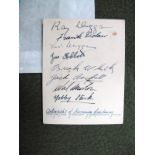 Harringay Speedway, autographs circa 1940's, eight ink signatures including Vic and Ray Duggan,