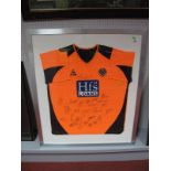 Sheffield United Le Coq Sportif Orange and Black Short Sleeve Shirt, with HFS Loans logo, bearing