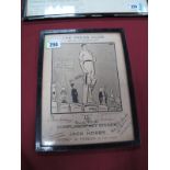 Jack Hobbs Autograph on Press Club Complimentary Dinner Caricature Print, to him. Dated 12th