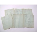 Brentford 1935-6 Autographs, fifty five signatures on six album pages including Holliday, Scott,