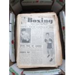 "Boxing News" Magazines, 1948-54. Approximately seventy editions.