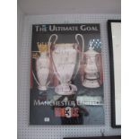 Manchester United 1999 Treble Season Autographs, thirteen signatures in black pen, including Alex