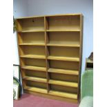 Three Mid XX Century Mahogany Floor Standing Bookcases.