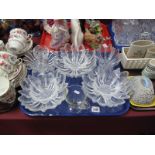 A Collection of Dartington "Etoile" and "Daisy" Bowls, tea light holder, etc:- One Tray