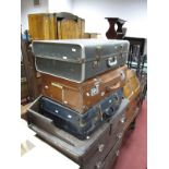 Three Mid XX Century Suitcases.