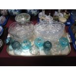 Assorted Glass Dishes and Bottles :- One Tray