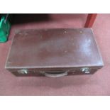 A Mid XX Century Leather Suitcase.