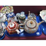 Doulton Chine, (lid damaged), Johnson's, oriental, continental and XIX Century lustre teapots,