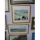 Martin Decent Two Artist Proof Prints, "Stanage", 34.5 x 37.5cms, and "Burbage Moor", both