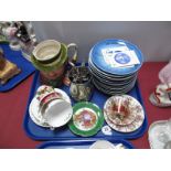 Copenhagen Xmas and Golfing Plates, Beswick "Tony Weller" character jug, other character jug,