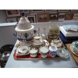 Reproduction Leeches Jar and Cover, water jug, Boronian tea ware, dishes, etc:- One Tray