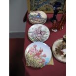 A Set of Ten Wedgwood "Flower Fairies" Cabinet Plates, with certificates:- One Tray