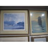 After Montague Dawson "Sailing Ship at Sea" Colour Print, graphite signed lower right, together with