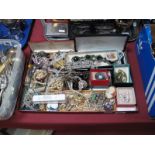 Assorted Costume Jewellery, including brooches, beads, Maltese Moda pendant and brooch, bracelets,