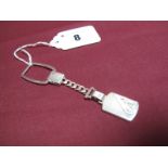 A Modern Keyring, of satin and polished finish, the panel detailed with an anchor, stamped "925".