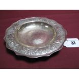 Keswick School of Industrial Arts; A Hallmarked Silver Dish, Birmingham 1903, of planished finish,