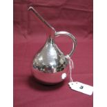 Ilias Lalaounis; A Small Ewer, of bulbous hammered finish with elongated spout, stamped "