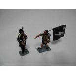 Two King and Country Third Reich Model Figures, an SS bodyguard stood to attention with rifle and