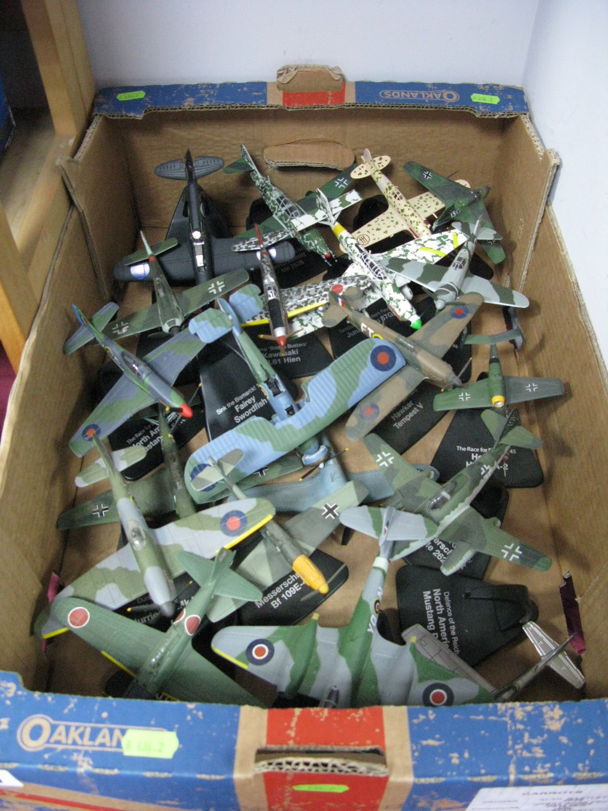 Twenty Diecast and Plastic Model WWII Aircraft, R.A.F., Luftwaffe, U.S. Air Force, japan and