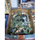 Twenty Diecast and Plastic Model WWII Aircraft, R.A.F., Luftwaffe, Japan, U.S, Air Force and