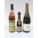 CHAMPAGNE - H. Blin & Co. Champagne Brut, 750ml; Moet & Chandon Epernay Champagne, 1/4 bottle;