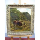 ENGLISH SCHOOL (Late XIX Century)Bracken Clearing, oil on canvas laid down,51 x 40.5cms.