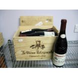 WINE - Domaine du Vieux Telegraphe "la Crau" Chateauneuf du Pape, 2007, 6 bottle original wooden