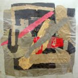 •FRANCIS DAVISON (1919-1984)Red Diagonal, collage, signed with initials lower right and signed
