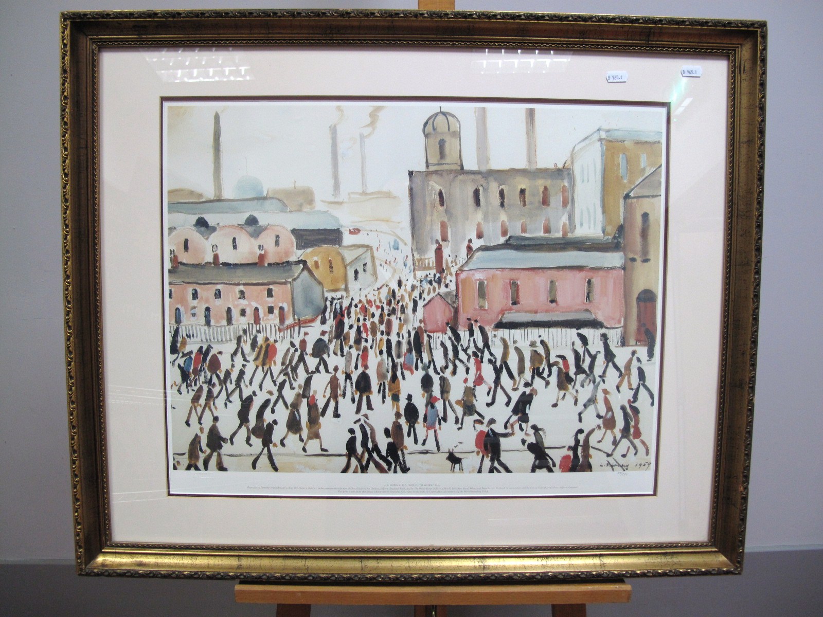 •AFTER LAURENCE STEPHEN LOWRY (1887-1976)Going to Work, limited edition reproduction printed in