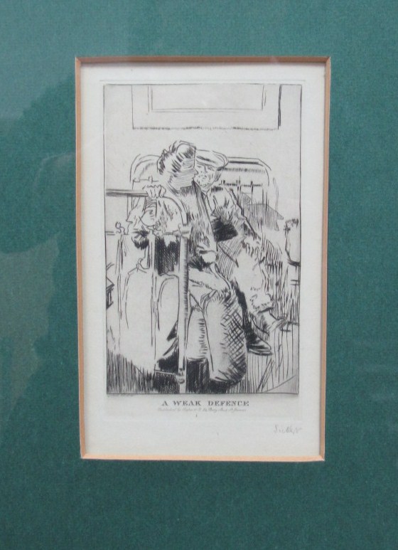 AFTER WALTER RICHARD SICKERT (1860-1942)A Weak Defence, etching, titled within the plate and