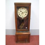 An Early XX Century Gledhill-Brook Time Recorders Ltd. Patent Time Recording Clock, stamped "