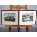 •GEORGE CUNNINGHAM (Sheffield Artist, 1924-1996)Main Street, Calver, watercolour,14.5 x 20cms;