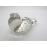 A Lalique Clear Glass Model of a Bird, etched 'Lalique' to lower bill, 8.5cms long.