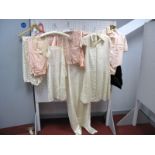 A Collection of c.1930's Silk and Cotton Lingerie, pyjamas, jackets, nightdresses, chemise etc. in