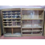 An Early - Mid XX Century Light Oak Haberdashery Shop Display Cabinet, bearing makers label "