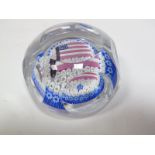 A Whitefriars Limited Edition American Bicentennial Paperweight, commemorating two hundred years