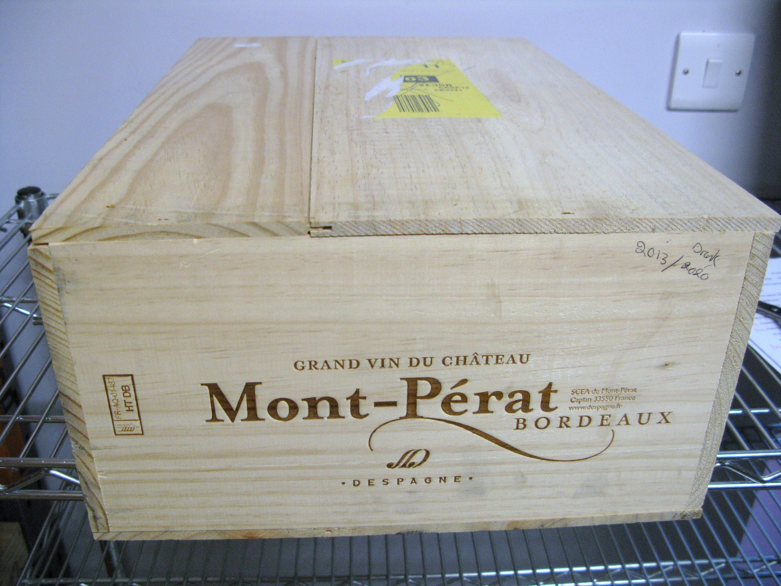 Wine - Grand Vin Du Chateau Mont-Perat Bordeaux 2009, 12 bottle original wooden case.
