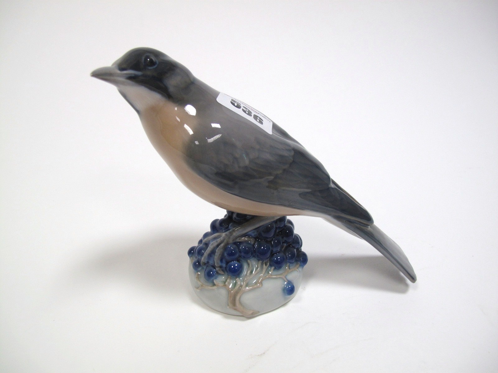 A Royal Copenhagen Porcelain Figure of a Redwing, No.1235, modelled by Ingeborg Nielson, 14cms