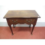 A Mid XIX Century Mahogany Lowboy, in the XVIII Century manner, with rectangular top and single