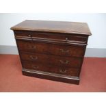 A Continental XIX Century Chest of Drawers, with moulded edge over long cutlery drawer, above
