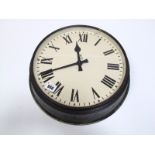 A George V Post Office Electric Wall Clock, the circular dial with Roman numerals, moulded case,