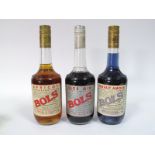 SPIRITS - Bols Apricot Brandy, Bols Parfait Amour, Bols Sloe Gin.  (3)