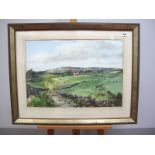 •GEORGE CUNNINGHAM (Sheffield Artist, 1924-1996)Stanage Lodge, Bretton, watercolour, signed lower