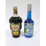 SPIRITS - 1960's Licor Cobana; Bols Blue Curacao Liqueur, 50cl.  (2)