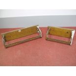 Two Early XX Century "Vauxhall" Wall Mounted Paper Roll Dispensers, 12inch and 20inch widths. (2)